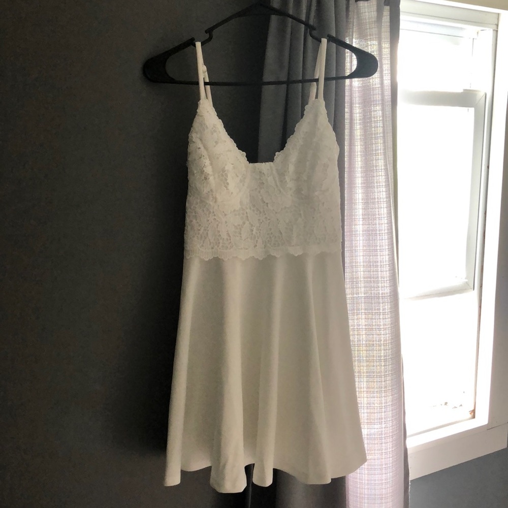 White skater dress